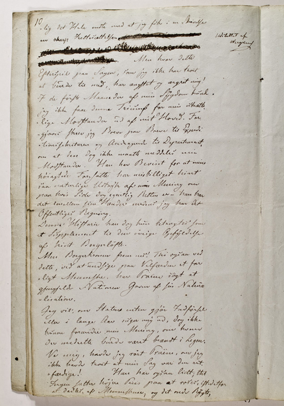Wergelands brev til Stortinget februar 1845