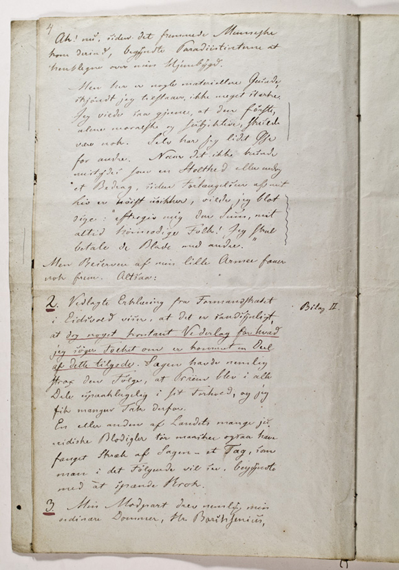 Wergelands brev til Stortinget februar 1845